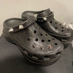 crocs Bae Glitter グリッター Clog Black 国内発送 crocs サンダル Bae Glitter Clog / クロックス ベイ グリッター